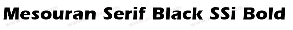 Mesouran Serif Black SSi Bold Italic字体转换